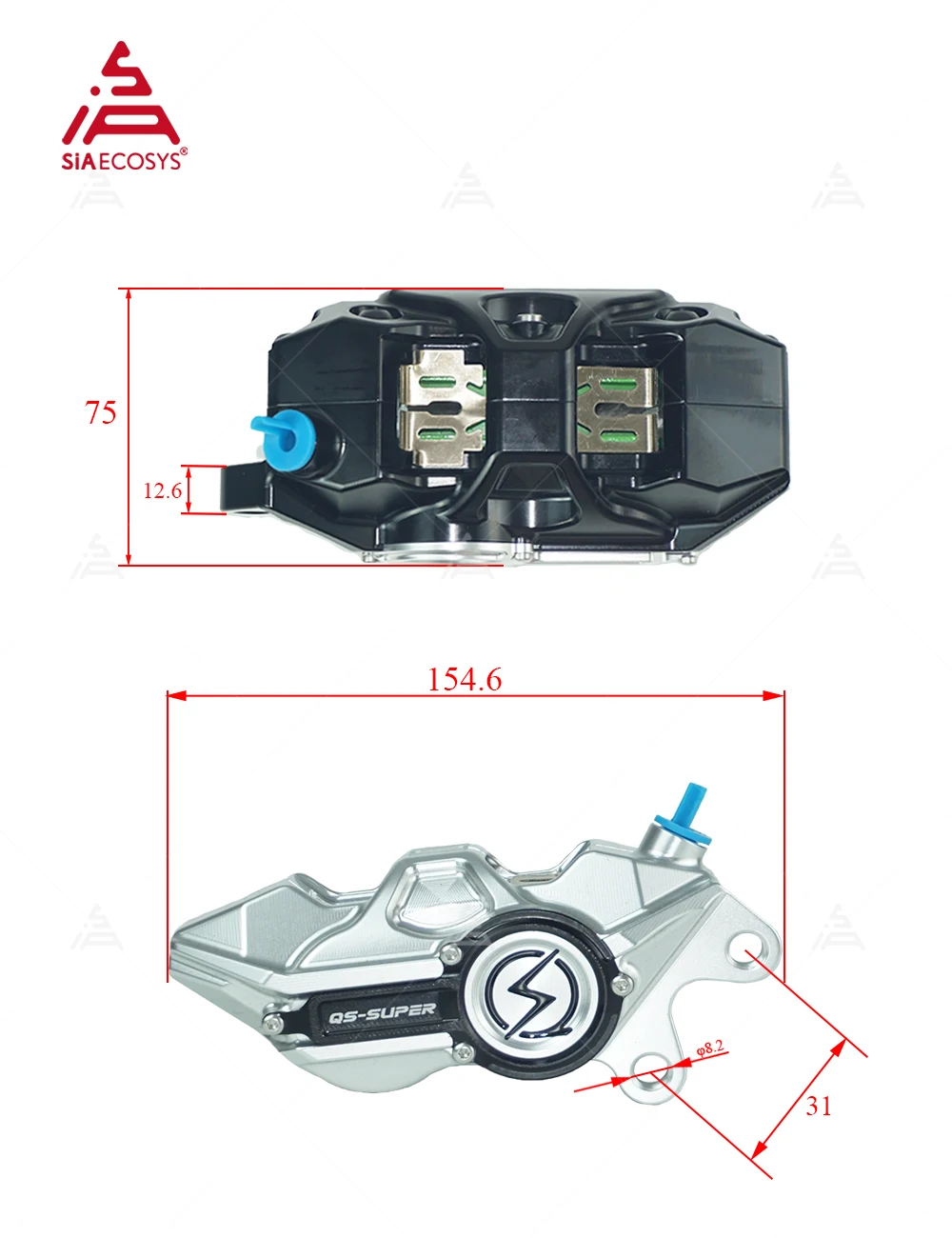 QS 4 Pistonlu Dövme Alüminyum  - Forged Front Brake Caliper 4 Piston incelemesi ve fiyatı